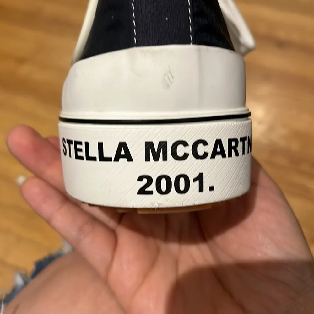 Stella McCartney Womens Logo High-Top Sneakers Dark Navy Blue -LEFT SHOE ONLY
